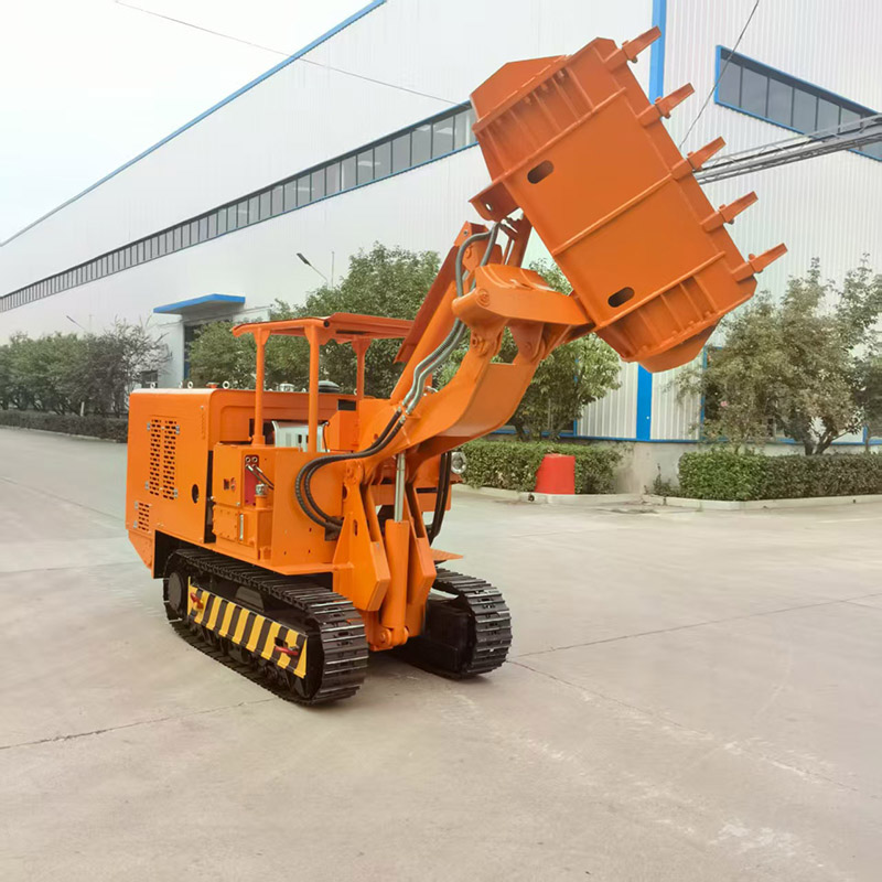 Máy bốc dỡ đá bên hông mỏ than