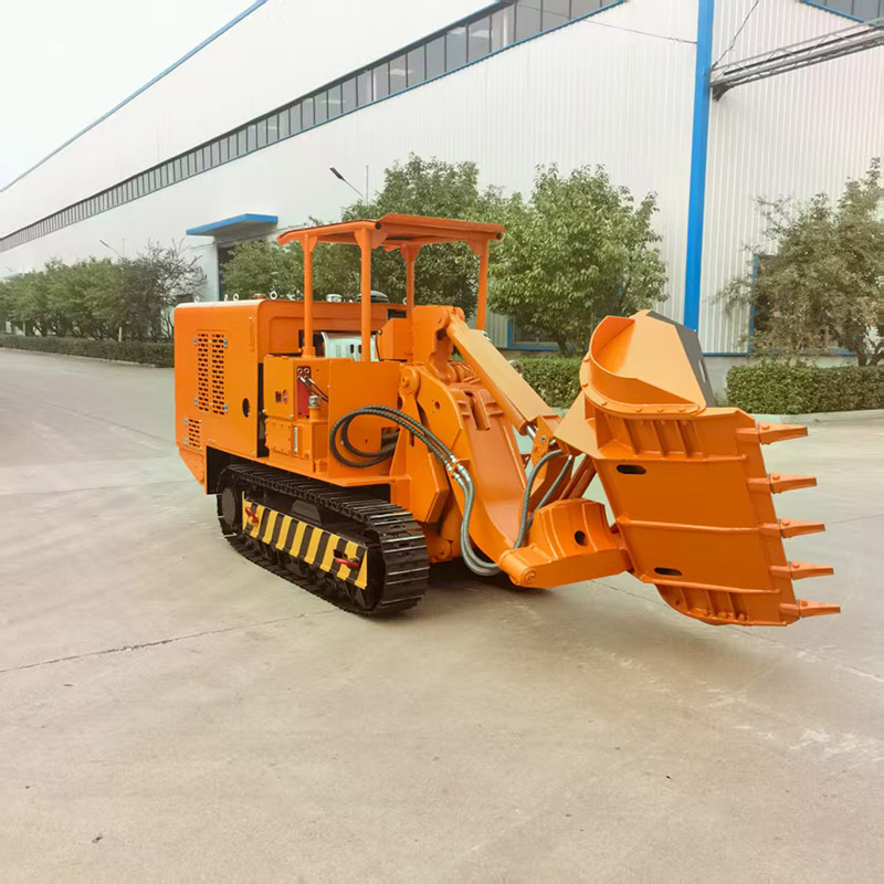 Cargador de rocas de descarga lateral para minería