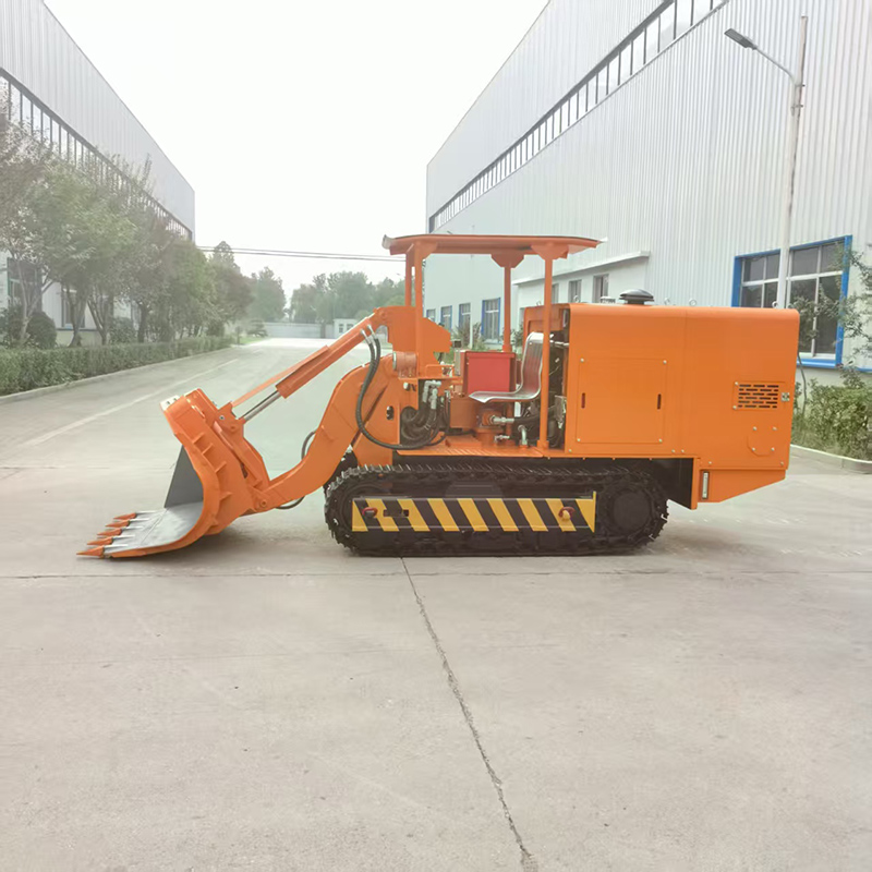 Cargador de rocas de descarga lateral para minería