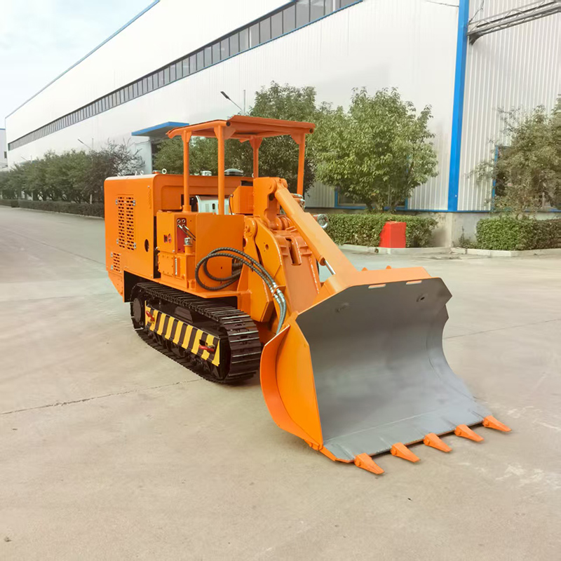 Cargador de rocas de descarga lateral para minería