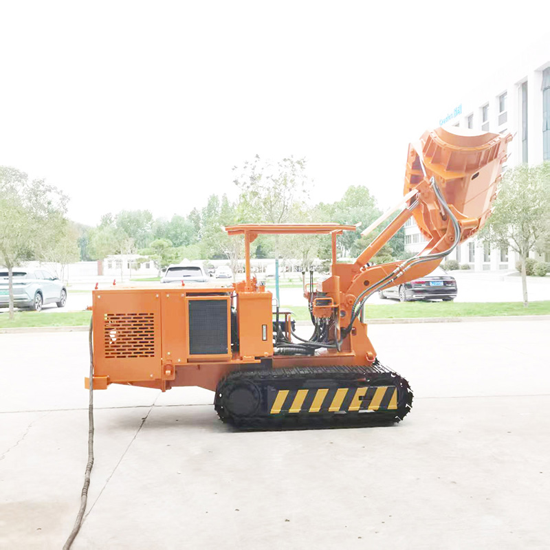 Großer Felslader mit seitlicher Entladung