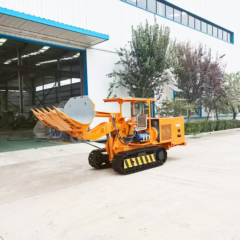 Cargador de rocas de descarga lateral mediana