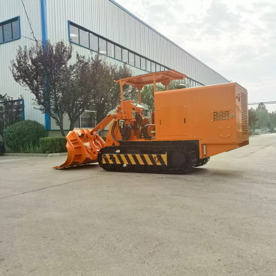 Chargeuse de roches à déchargement latéral de carrière