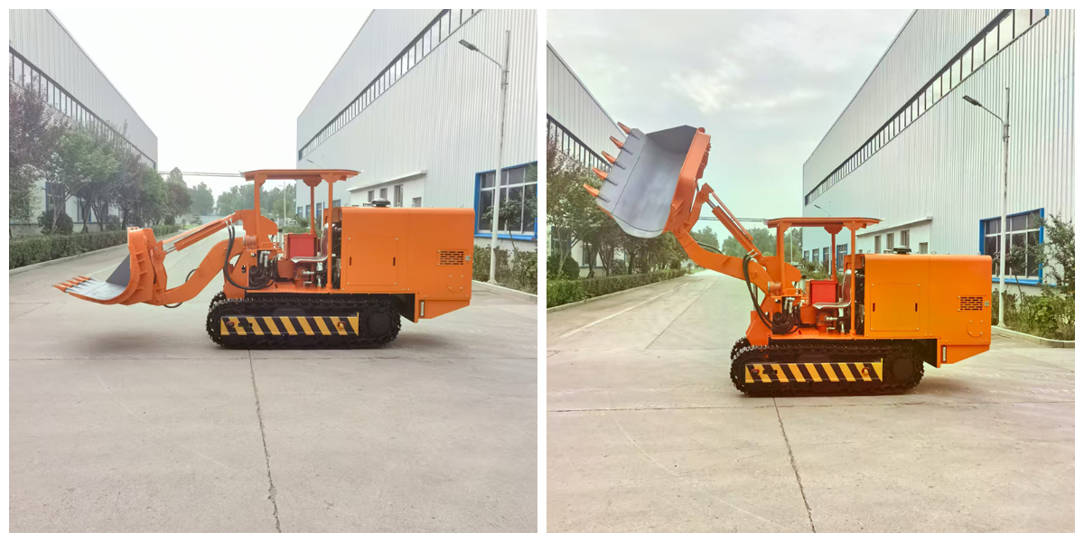 Máy xúc lật đá cỡ lớn dỡ hàng bên hông