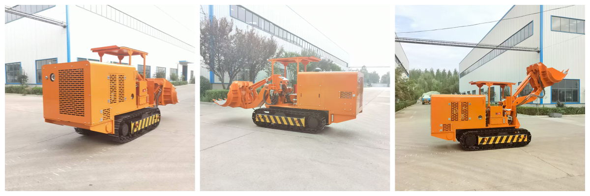 Máy xúc đá đổ nghiêng 180