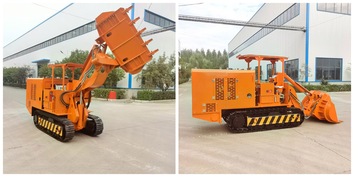 Máy xúc đá dỡ hàng bên hông mỏ than.jpg