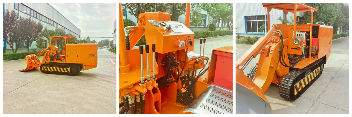 Máy xúc đá dỡ hàng bên hông mỏ than.jpg