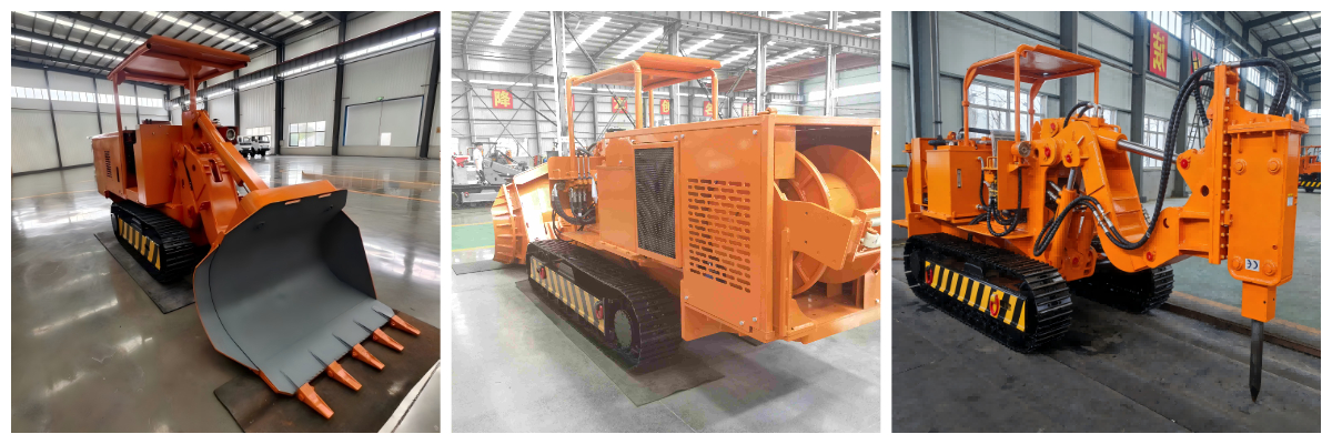 Precisa de uma carregadora de rochas versátil? Experimente a pá carregadora de rochas com descarga lateral de troca rápida.