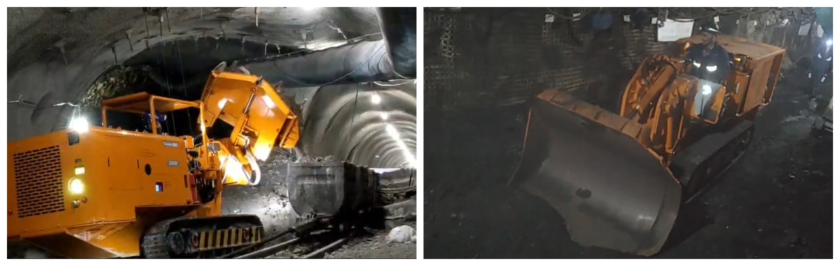 Cargador de rocas de descarga lateral 100